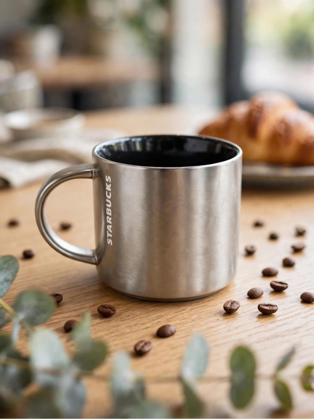Starbucks Metallic Brushed Silver Mug